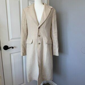 Polo Ralph Lauren Herringbone Wool Blend Trench Coat Size 6 Old Money